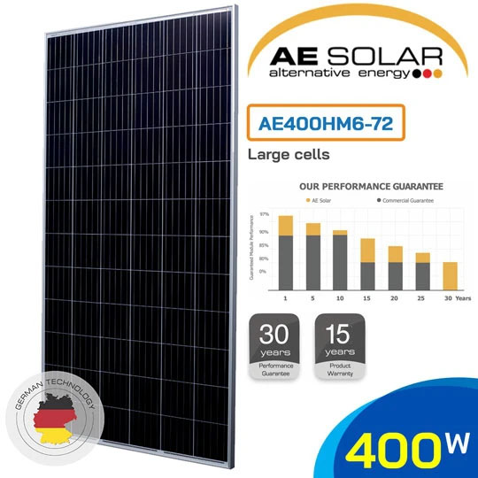 Tấm Pin năng lượng mặt trời AE-Solar 400W Large cells