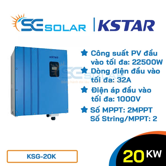 Biến tần điện mặt trời 20KW - KSTAR KSG-20K