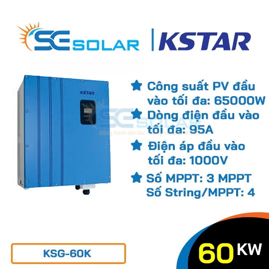 Biến tần điện mặt trời 60KW - KSTAR KSG-60K