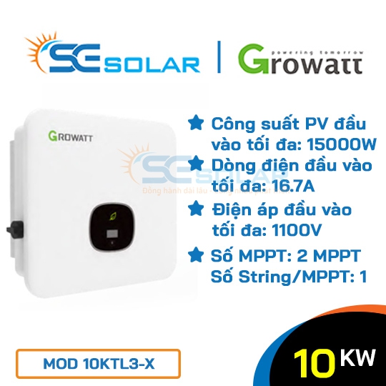 Inverter điện mặt trời 10KW - GROWATT MOD 10KTL3-X